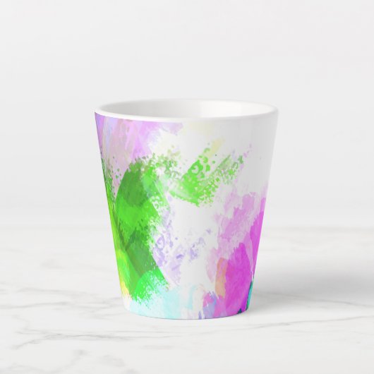 Abstracte waterverf latte mok (Voorkant)