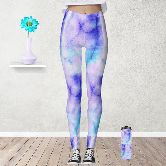 Abstracte Waterverf Leggings
