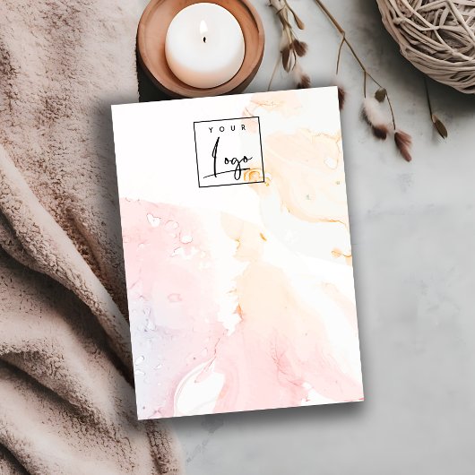 Abstracte Waterverf Logo Blank Sieraden Display Visitekaartje