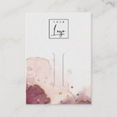 Abstracte Waterverf Logo Haarspeld Clip Display Visitekaartje (Voorkant)