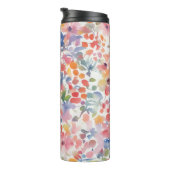 Abstracte Waterverf Losse Bloemen Thermosbeker (Geroteerd rechts)