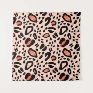 Abstracte waterverf luipaard. Dierlijke printpatro Wandkleed