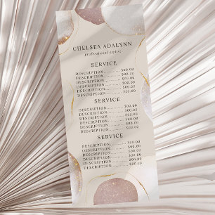 Abstracte Waterverf Luxe Gouden Vormen Modern Reclamekaart