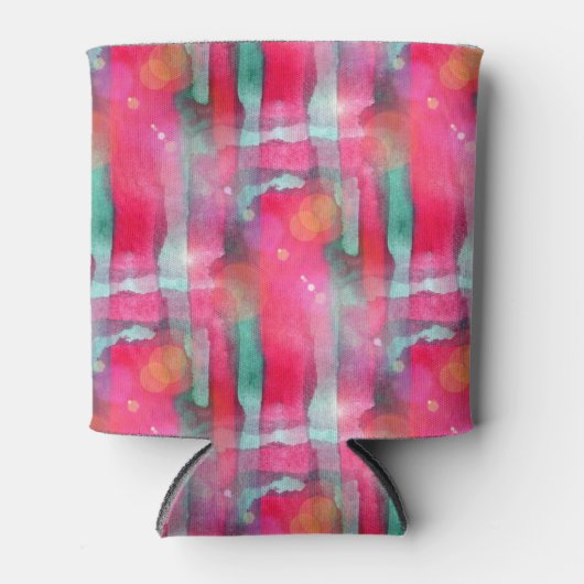 Abstracte waterverf met zonneglare blikjeskoeler (Voorkant)