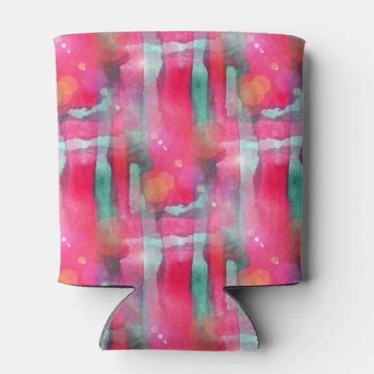 Abstracte waterverf met zonneglare blikjeskoeler (Achterkant)