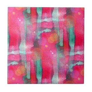 Abstracte waterverf met zonneglare tegeltje