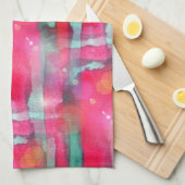 Abstracte waterverf met zonneglare theedoek (Quarter Fold)