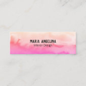 Abstracte Waterverf minimalistische sociale mediap Mini Visitekaartje (Voorkant)