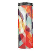 Abstracte Waterverf Monogram tumbler Thermosbeker (Achterkant)
