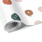 Abstracte Waterverf Neutrale Stippen Cadeaupapier (Rol Hoek)