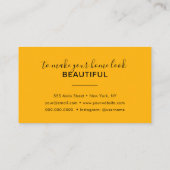 Abstracte Waterverf Paints Mode Trendy Modern Visitekaartje (Achterkant)