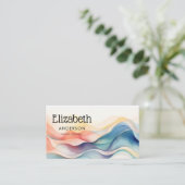 Abstracte Waterverf Paints Mode Trendy Modern Visitekaartje (Staand voorkant)