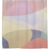 Abstracte Waterverf Pastel Artwork Douchegordijn (Voorkant)
