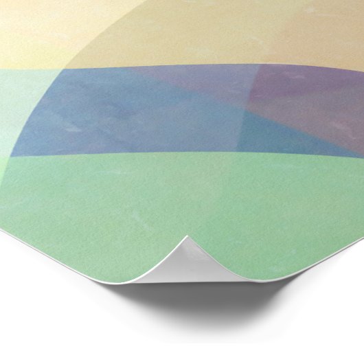 Abstracte Waterverf — pastwerk | POSTER (Hoek)