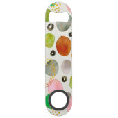 Abstracte Waterverf Pebble Gold Glitter Art Speed Flessenopener (Achterkant)