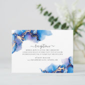 Abstracte Waterverf Receptie Kaart (Staand voorkant)