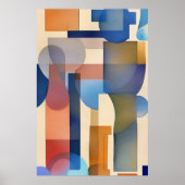 Abstracte Waterverf Regenboog Poster (Voorkant)