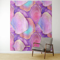 Abstracte waterverf roze blauwgroen goudlavendel a
