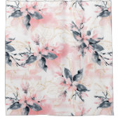 Abstracte Waterverf Roze droogtrommels Douchegordijn (Voorkant)