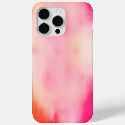 Abstracte Waterverf Roze Koraal Sinaasappel Kleurr Case-Mate iPhone Case (Achterkant)