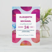 Abstracte Waterverf roze pokadodenweddenschap Kaart (Staand voorkant)