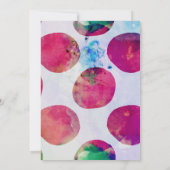 Abstracte Waterverf roze pokadodenweddenschap Kaart (Achterkant)