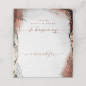 Abstracte Waterverf Rust & Hunter bruiloft (Buitenkant ongevouwen)