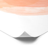 Abstracte Waterverf Schilderen in parelkoraal Poster (Hoek)