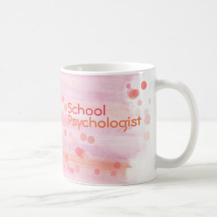 Abstracte Waterverf School voor psycholoog Mok