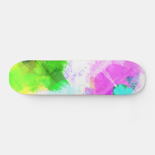 Abstracte waterverf skateboard (Horizontaal)