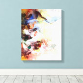 Abstracte waterverf slijptextuur met verf canvas afdruk (Insitu (Houten vloer))