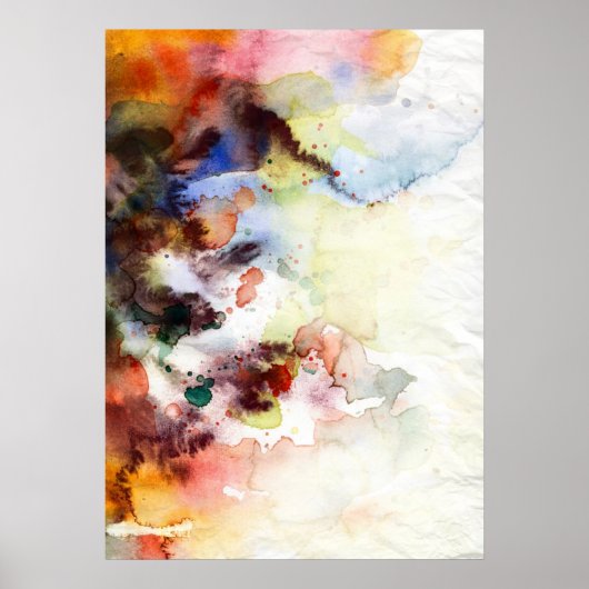 Abstracte waterverf slijptextuur met verf poster (Voorkant)
