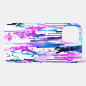 Abstracte Waterverf Streven blauw Turquoise Roze Case-Mate iPhone Case (Achterkant (horizontaal))