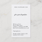 Abstracte waterverf teal kleur spat borstelstreek visitekaartje (Achterkant)