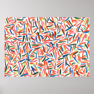 Abstracte waterverf tekening poster