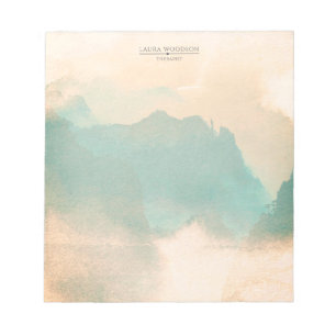 Abstracte Waterverf Therapeut Visitekaartje Notitieblok