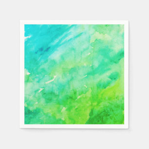 Abstracte Waterverf Tie Dye Neon Servet