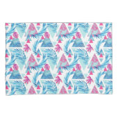 Abstracte Waterverf Tropisch lefpatroon Kussensloop (Voorkant-Rechts)