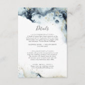 Abstracte Waterverf van de marine - details Informatiekaartje (Voorkant)