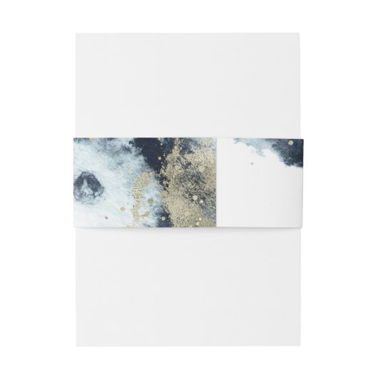 Abstracte Waterverf van de marine Uitnodigingen Wikkel (Achterkant Voorbeeld)