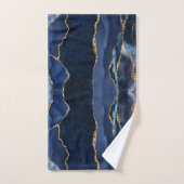 Abstracte Waterverf van de Navy Blue Agate Bad Handdoek (Handdoek)