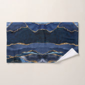 Abstracte Waterverf van de Navy Blue Agate Bad Handdoek (Handdoek)
