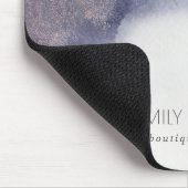 Abstracte Waterverf van Navy Black Gold Foil Wash Muismat (Hoek)