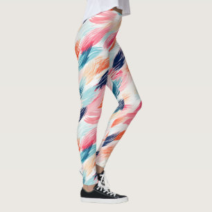 Abstracte Waterverf Veer Leggings