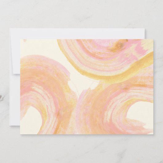 Abstracte Waterverf Verf Draaikolk Roze Baby Showe Kaart (Achterkant)