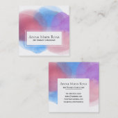 *~* Abstracte Waterverf Vierkante Visitekaartje (Voorkant / Achterkant)