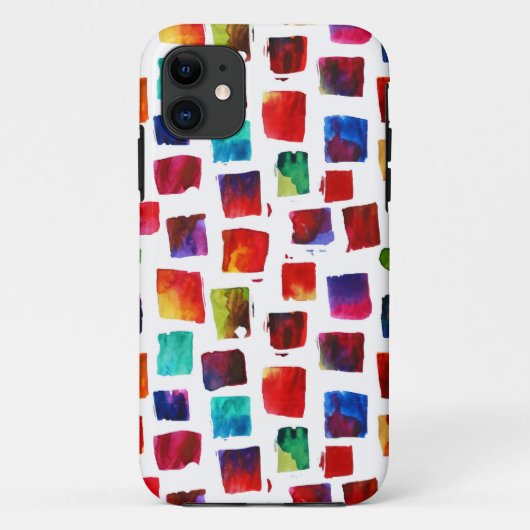 Abstracte waterverf visteert geometrisch patroon Case-Mate iPhone case (Achterkant)