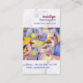 Abstracte Waterverf vogels Visitekaartje