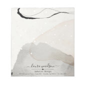 Abstracte Waterverf Vormen Binnenlandse Ontwerper Notitieblok (Voorkant)