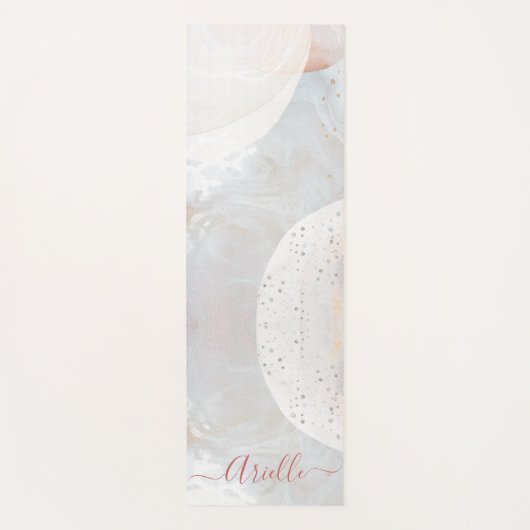 Abstracte Waterverf Vormen Etheral Yoga Mat (Voorkant)